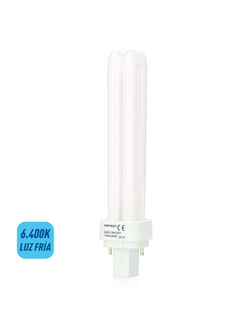 Bombilla bajo consumo g24d-3 2-pins 26 w 1750 lm 6400 k luz fria 169 mm