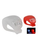 Conjunto de 2 linternas de bicicleta de señalizacion. delantera y trasera. 1 x 4lr1130 (pilas incluidas)