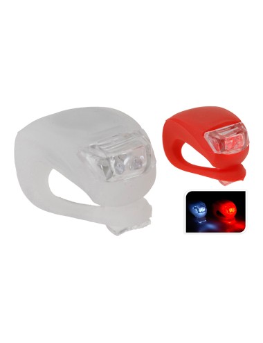 Conjunto de 2 linternas de bicicleta de señalizacion. delantera y trasera. 1 x 4lr1130 (pilas incluidas)