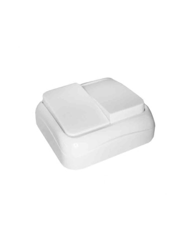 Doble interruptor superficie serie spa 77 x 77 x 30 mm