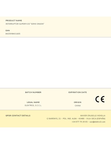 Interruptor superficie "serie onsen"