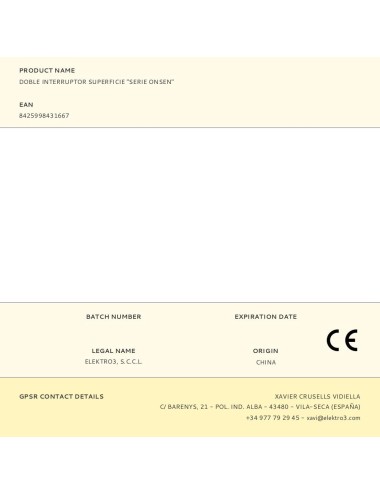 Doble interruptor superficie "serie onsen"