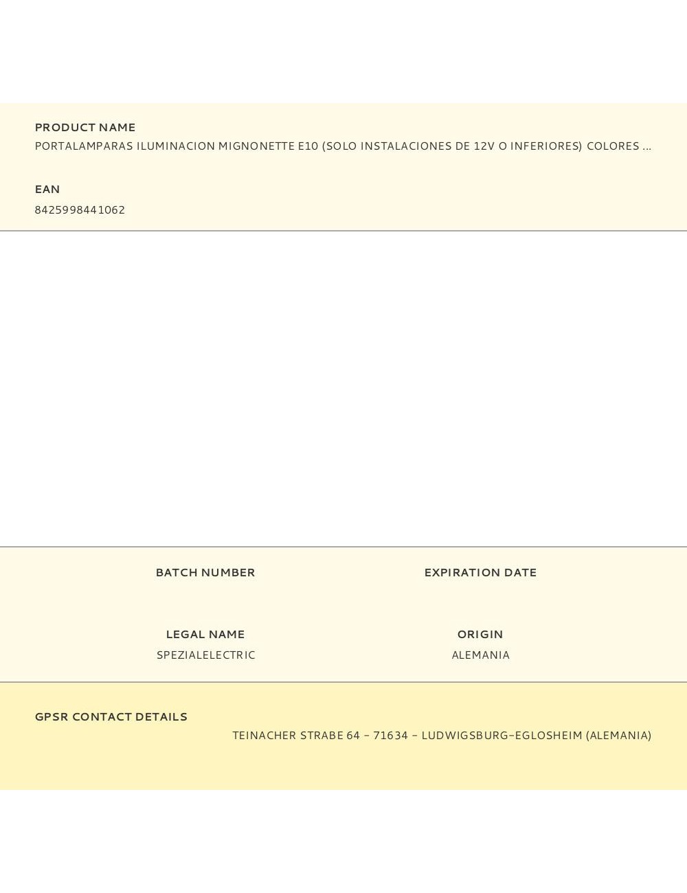 Portalamparas iluminacion mignonette e10 (solo instalaciones de 12v o inferiores) colores / modelos surtidos