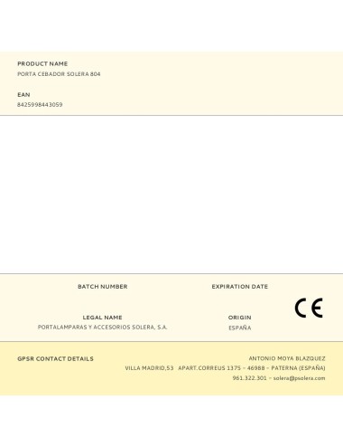 Porta cebador solera 804