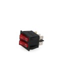 Interruptor doble luminoso empotrado on/off 15a
