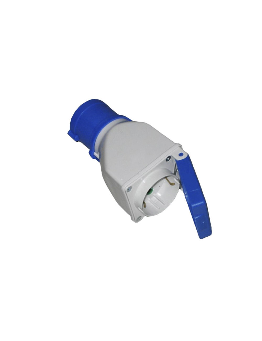 Clavija adaptador cetac a base tipo schuko 2p+t con tapa 16a 230v~ ip44 solera