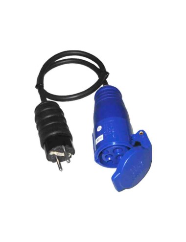 Adaptador clavija schuko a base cetac 2p+t 16a 230v~