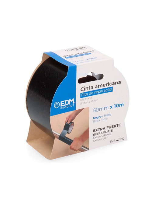Cinta americana negro 50 mm x 10 m