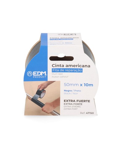 Cinta americana negro 50 mm x 10 m