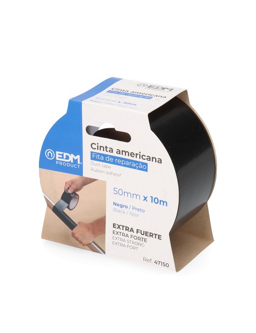 Cinta americana negro 50 mm x 10 m