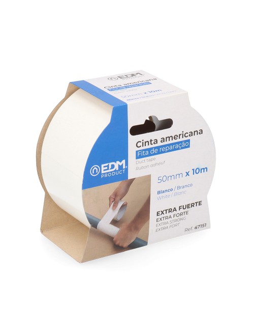 Cinta americana blanca 50 mm x 10 m