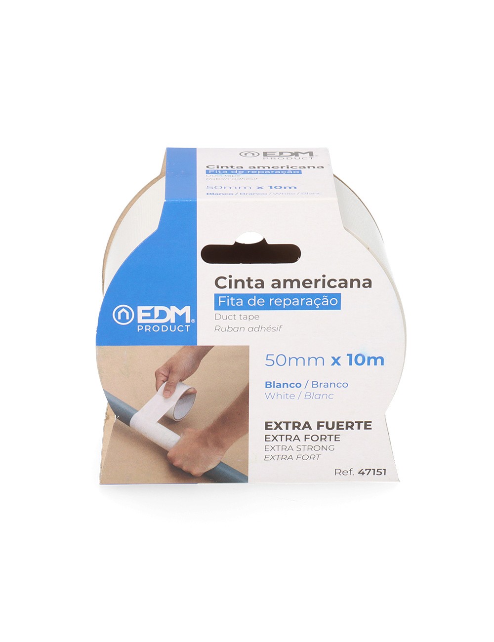 Cinta americana blanca 50 mm x 10 m