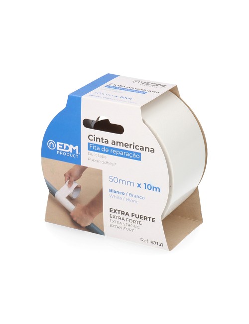 Cinta americana blanca 50 mm x 10 m