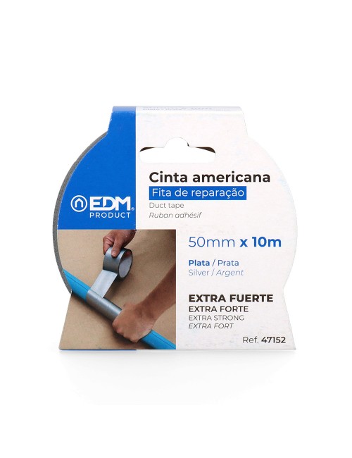 Cinta americana plata 50 mm x 10 m