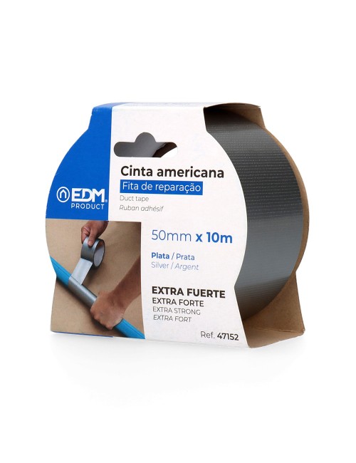 Cinta americana plata 50 mm x 10 m