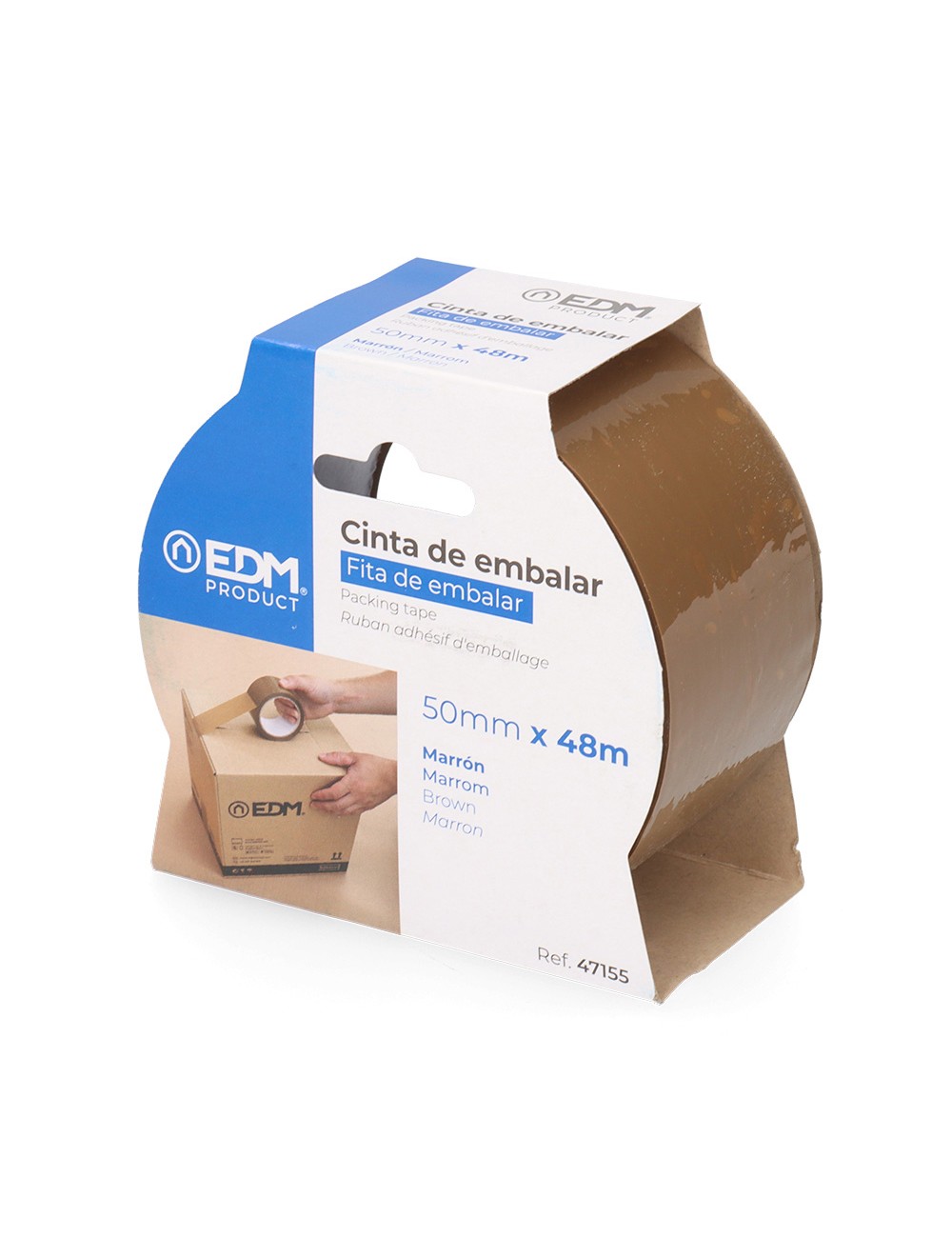Cinta de embalar marrón 48 micras 50 mm x 48 m