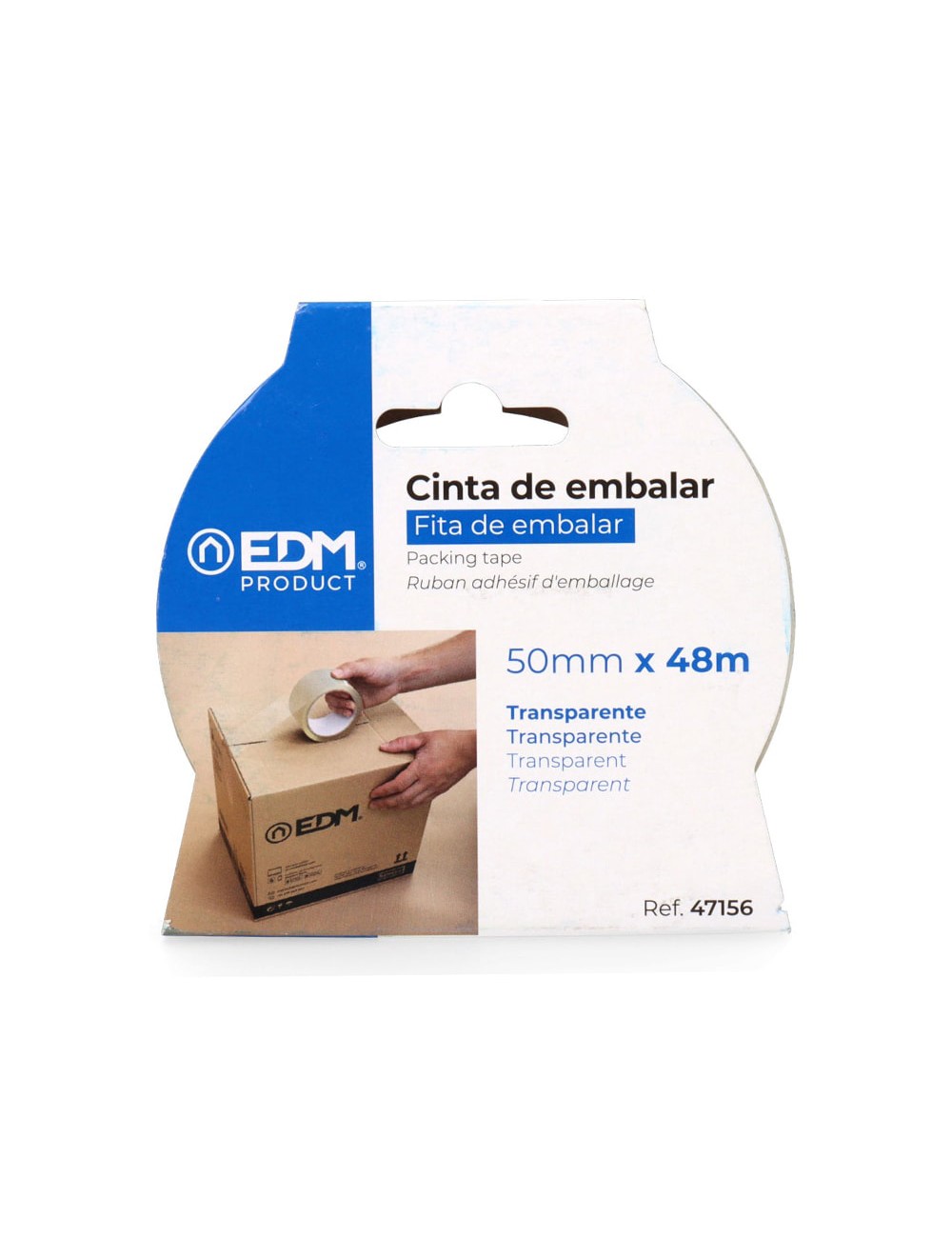 Cinta de embalar transparente 48 micras 50 mm x 48 m
