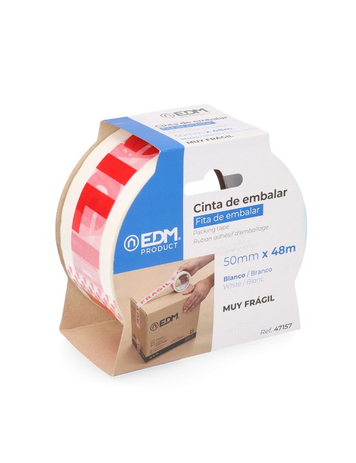 Cinta de embalar "muy frágil" 48 micras 50 mm x 48 m