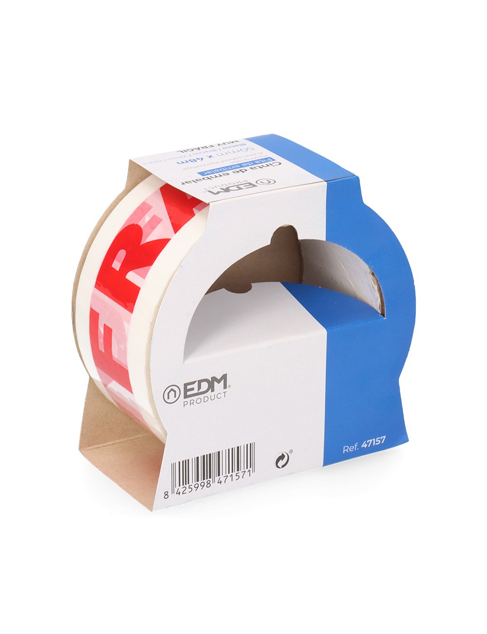 Cinta de embalar "muy frágil" 48 micras 50 mm x 48 m