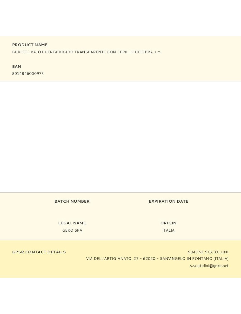 Burlete bajo puerta rigido transparente con cepillo de fibra 1 m