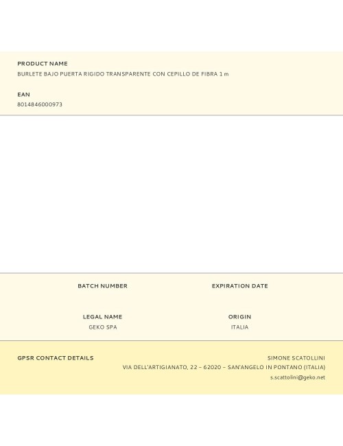 Burlete bajo puerta rigido transparente con cepillo de fibra 1 m