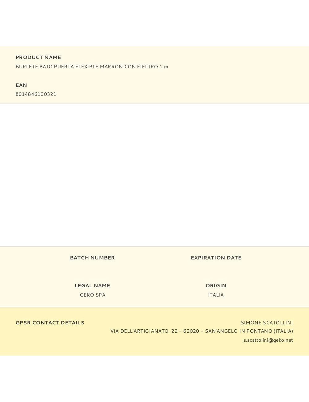 Burlete bajo puerta flexible marron con fieltro 1 m