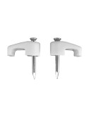 Grapa para cable manguera plana 2 x 0,7 mm n°01, blanca, caja 100 uds