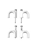 Grapa para cable manguera tubular 2 x 0,5 mm n°04, blanca, caja 100 uds