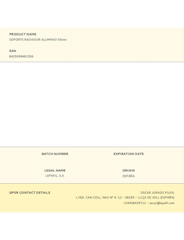 Soporte radiador aluminio 75 mm