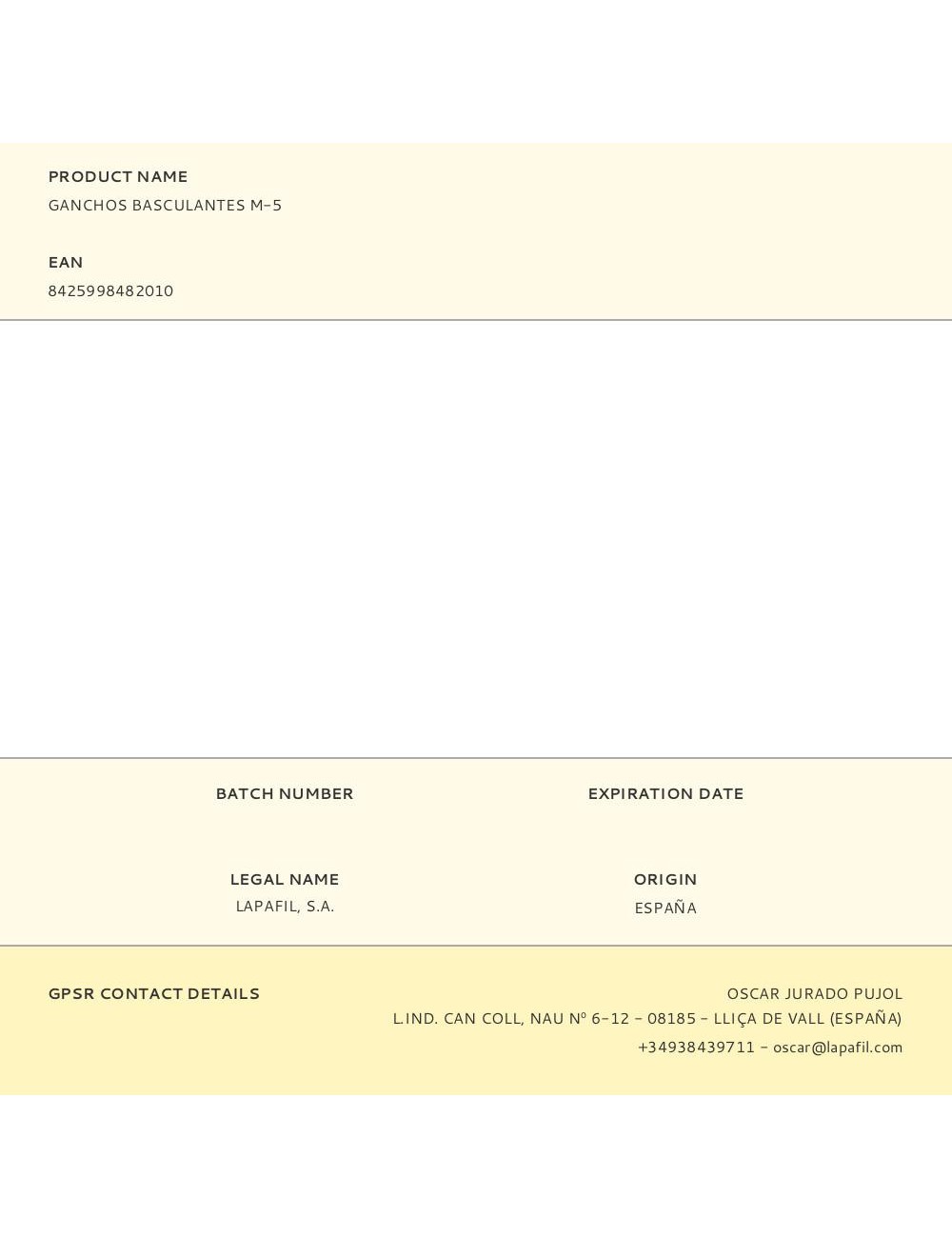 Ganchos basculantes m-5