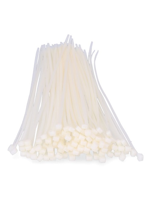 Bridas natural 4,8 x 380 mm nylon alta calidad (bolsa 100 unid.)