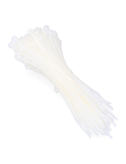 Bridas natural 2,5 x 100 mm nylon alta calidad (bolsa 100 unid.)