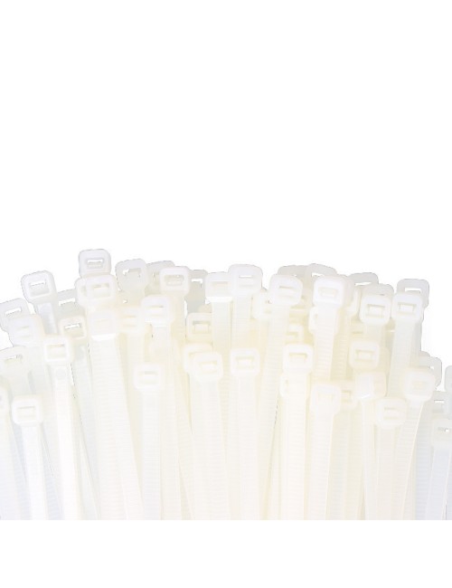 Bridas natural 4,6 x 200 mm nylon alta calidad (bolsa 100 unid.)