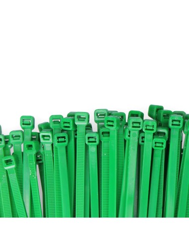 Bridas verdes 4,8 x 380 mm nylon alta calidad(bolsa 100 unid.)