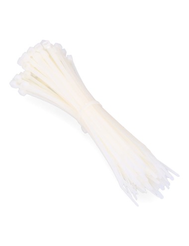 Bridas natural 4,8 x 250 mm nylon alta calidad (bolsa 100 unid.)