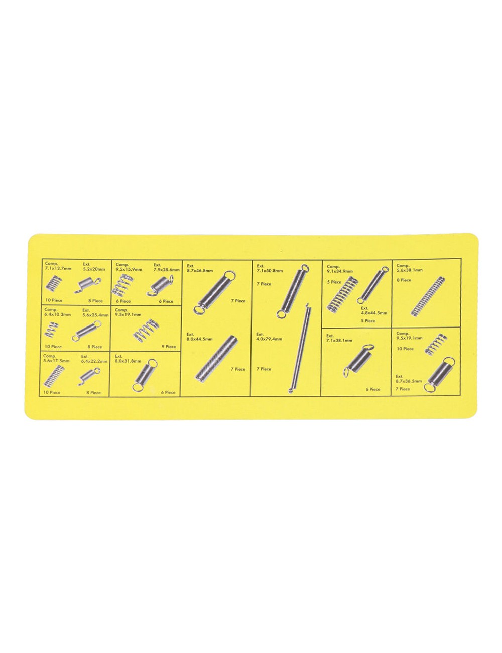 Kit de 150 muelles tamaños varios