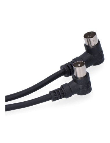 Prolongación macho hembra tv-video 9,5mm 2,5m envasada negra