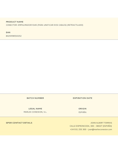 Conector-empalmador rj45 (para unificar dos cables) (retractilado)