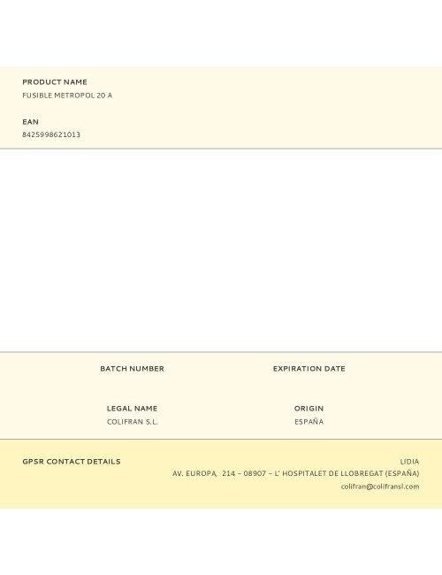 Fusible metropol 20 a