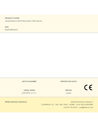 Cruzamiento empotrar serie term bolsa