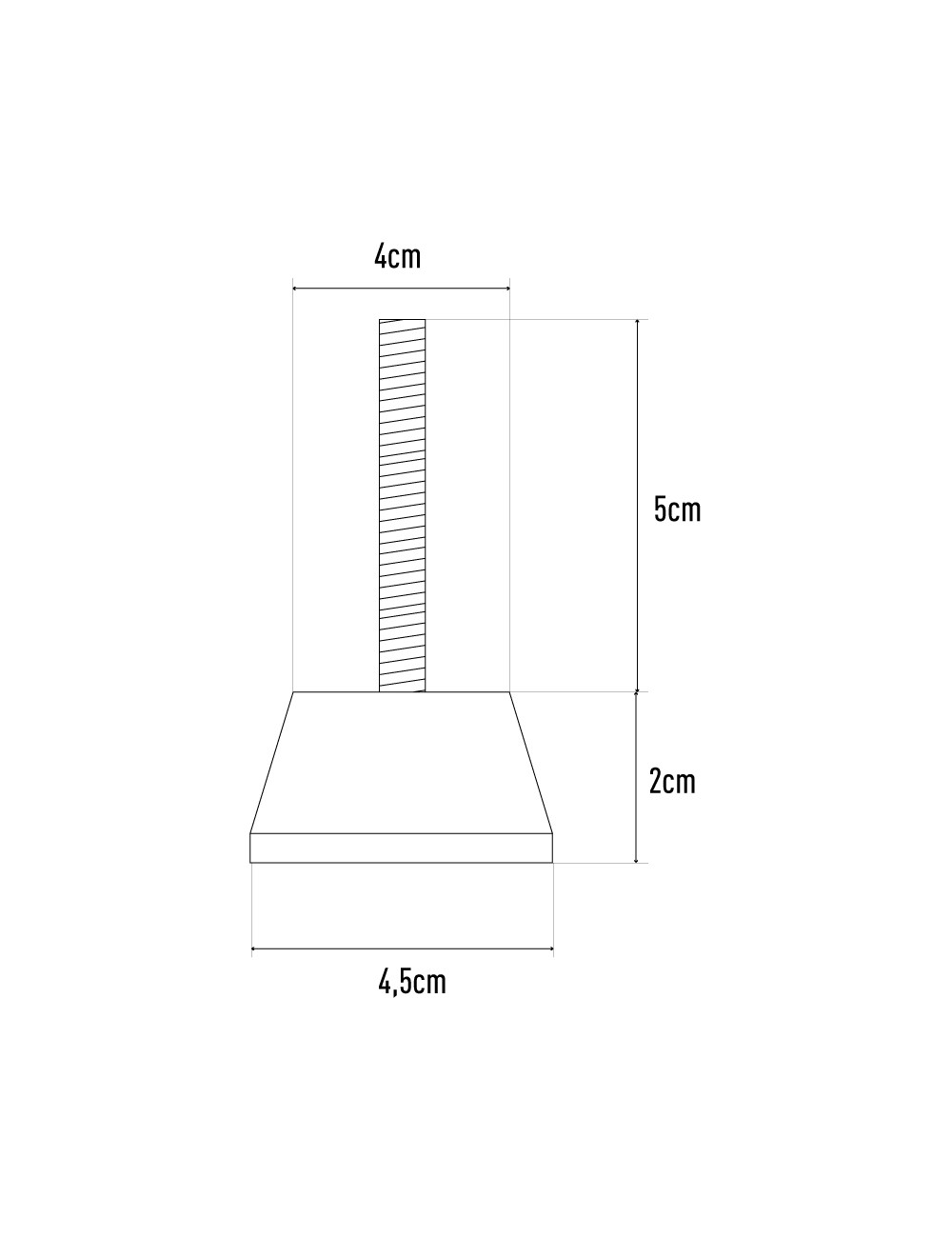 Conjunto silentblock para suelo s-40, 7 x 4,5 cm