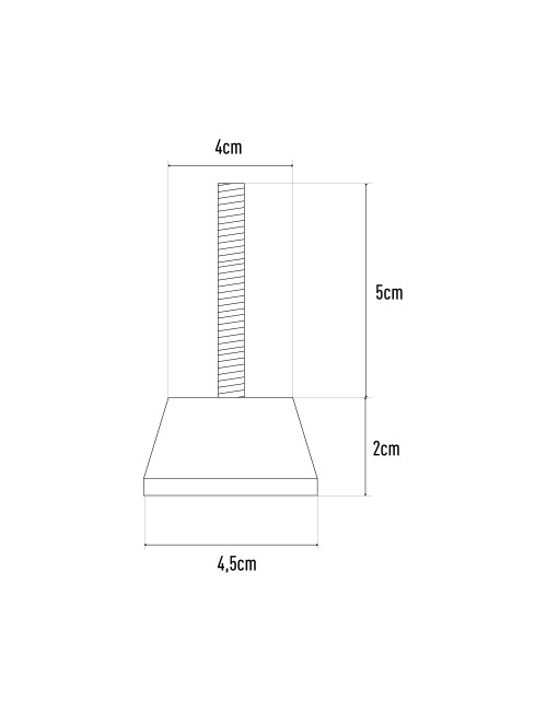 Conjunto silentblock para suelo s-40, 7 x 4,5 cm