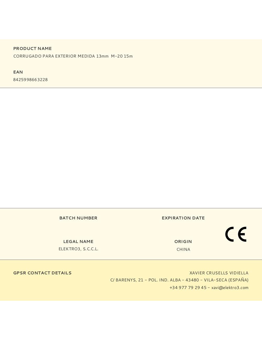 Corrugado para exterior medida 13mm m-20 15m