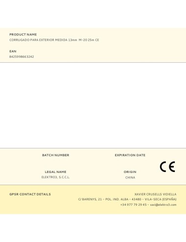 Corrugado para exterior medida 13mm m-20 25m ce