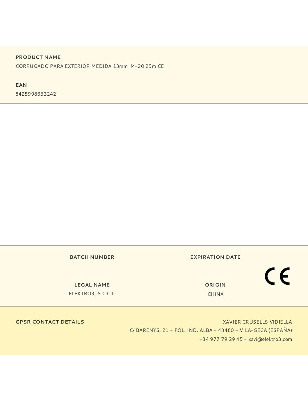 Corrugado para exterior medida 13mm m-20 25m ce