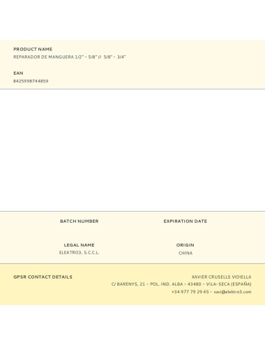 Reparador de manguera 1/2" - 5/8" // 5/8" - 3/4"