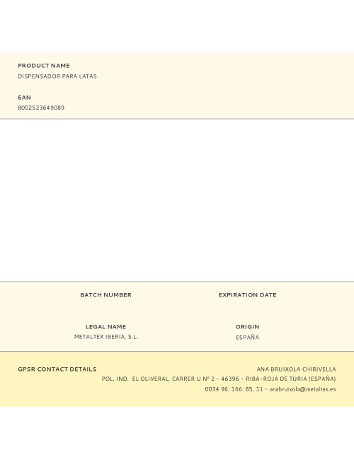 Dispensador para latas