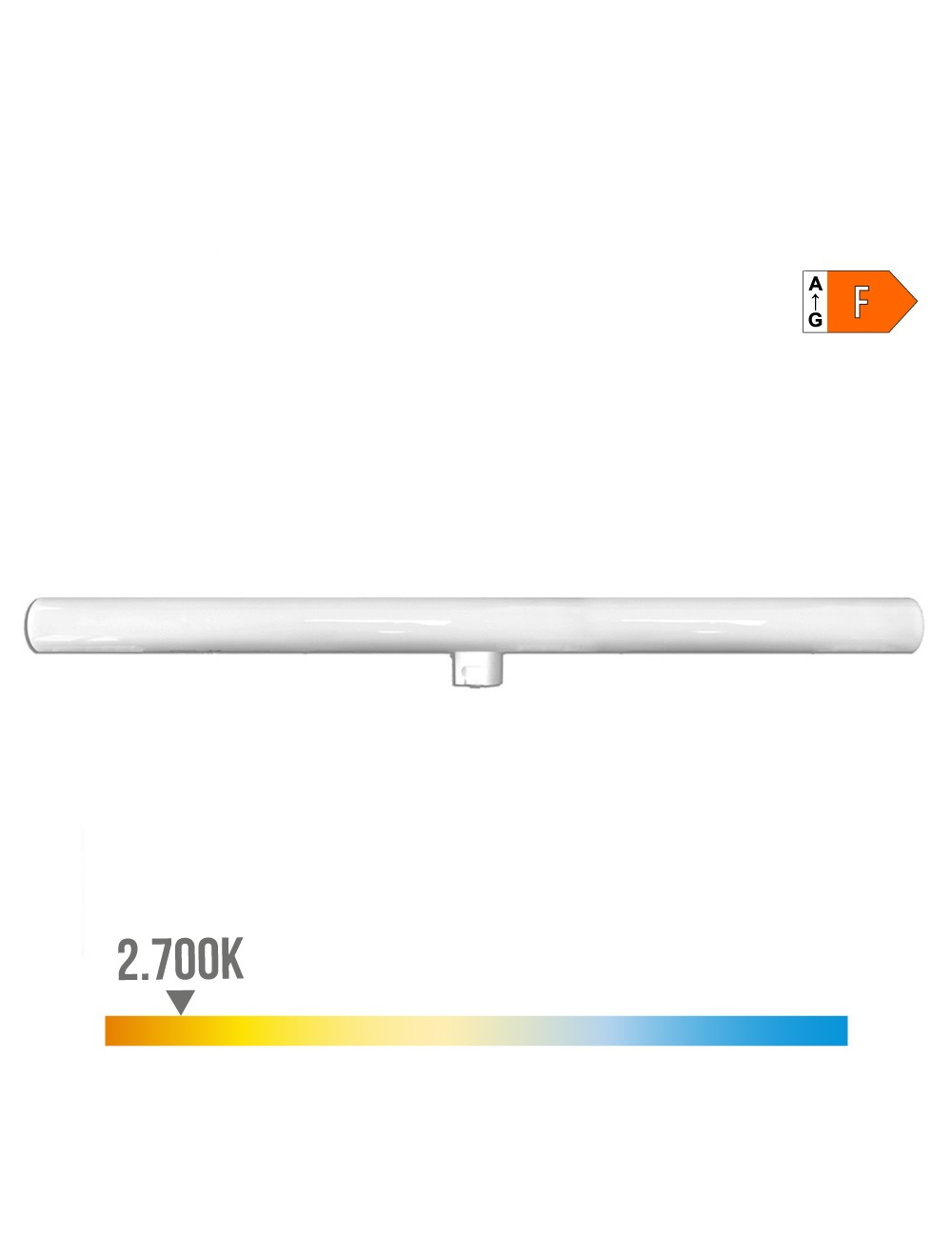 Linestra led 1 casquillo s14d 9 w 810 lm 2700 k luz calida 500 x 30 x 47 mm