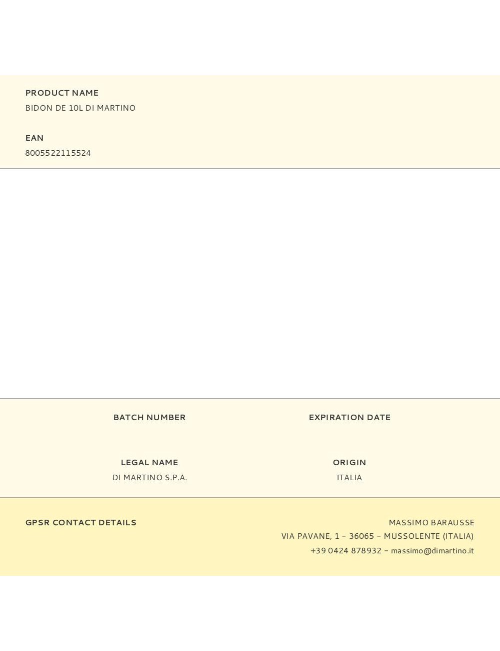 Bidon de 10l di martino