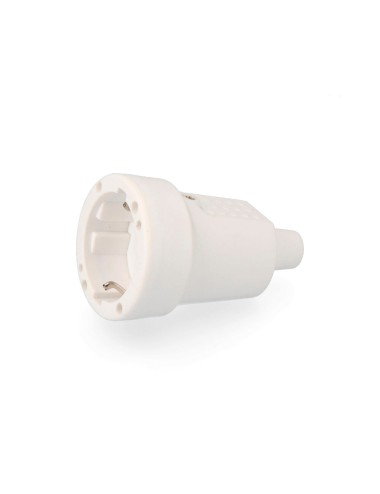 Base aérea goma 10/16a 250v t/tl 4,8mm ip44 blanca (envasada)